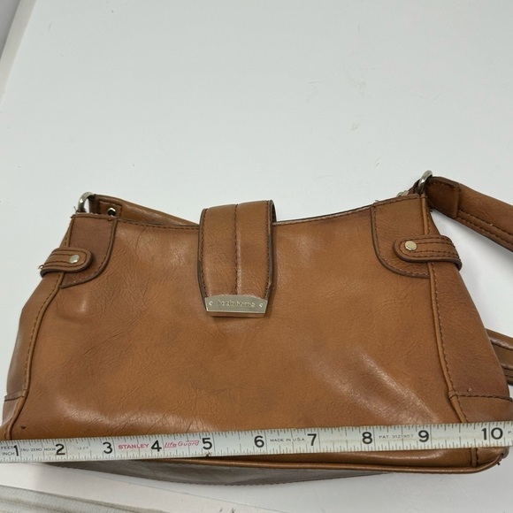Y2K Liz Claiborne Brown Top Handle Small Shoulder Bag Purse Vintage - Picture 8 of 11